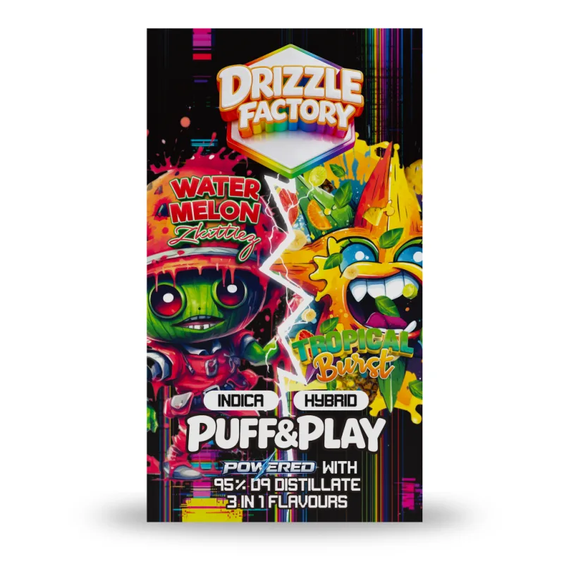 Watermelon Zkittlez/Tropical Burst - Puff & Play 6g Vape photo 1