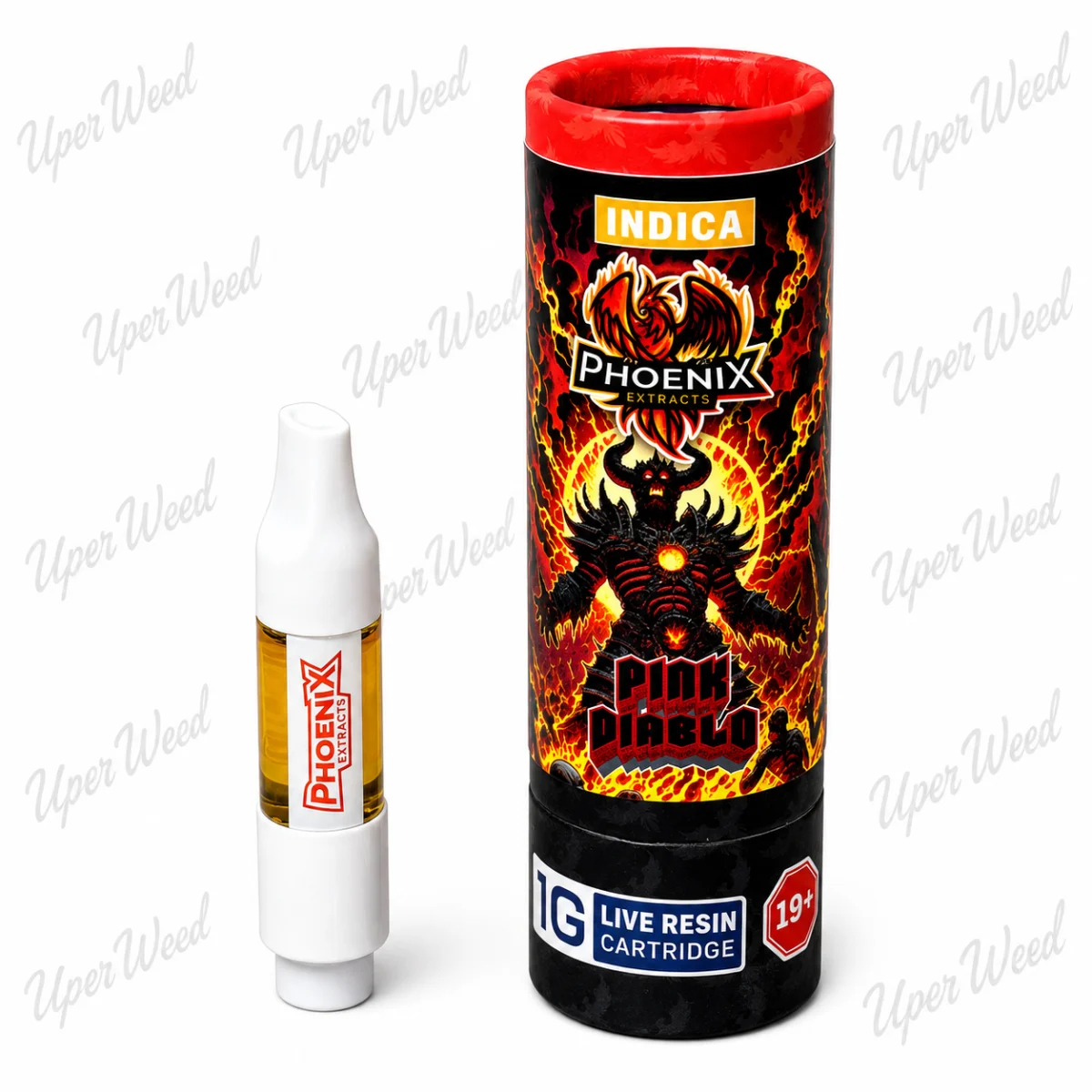 Phoenix Indica - Pink Diablo 1g Live Resin Vape Cartridge photo 1