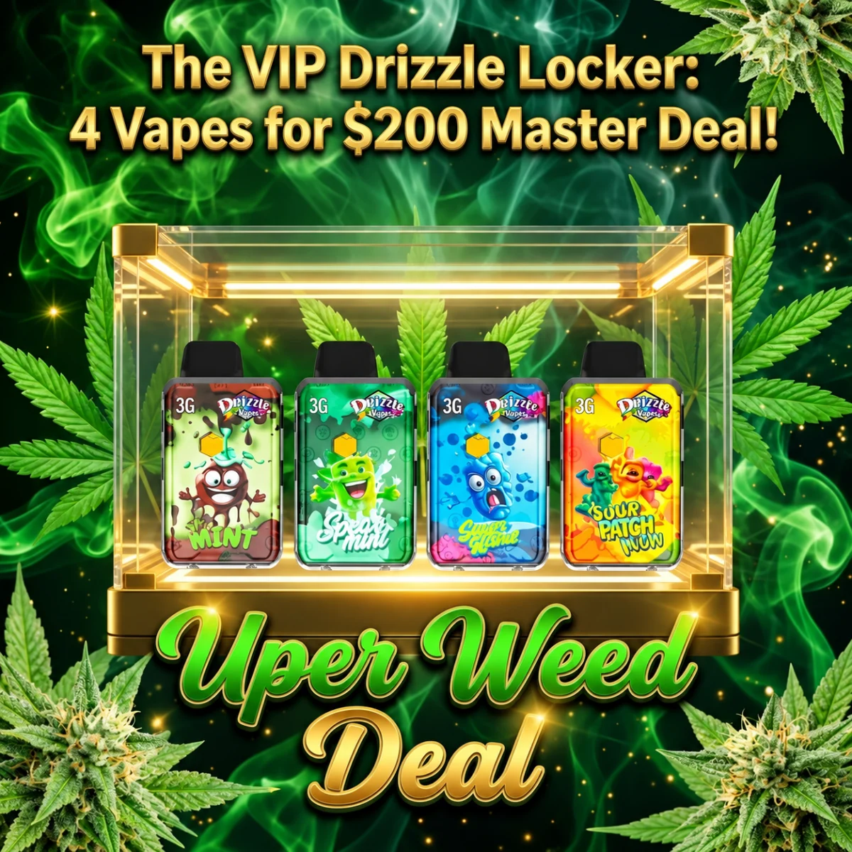 The VIP Drizzle Locker: 4 x 3g Vapes for $200 Master Deal! photo 1