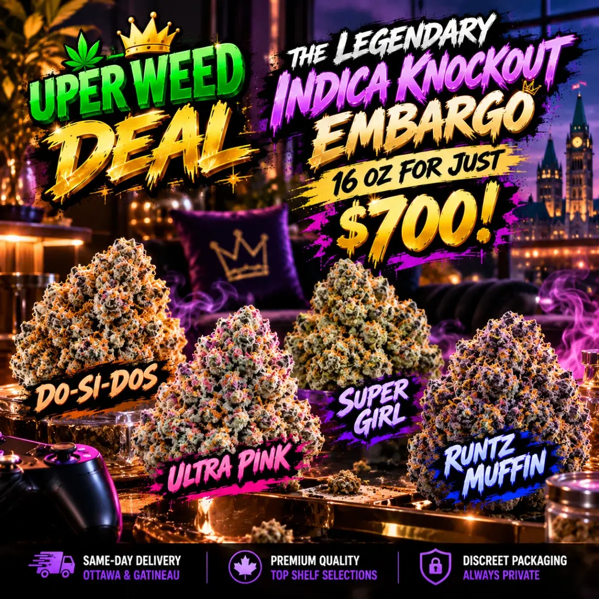 THE LEGENDARY INDICA KNOCKOUT EMBARGO - 16 Oz FOR JUST $700! photo 1